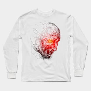 🖋️🎨 Embodied Threads: A Man's Journey Illustrated in Ink🧵🌟 (Off black) Long Sleeve T-Shirt